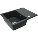 Гранитная кухонная мойка REA NORTH BLACK пятнистая (ZLE-00125)