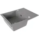 Гранитная кухонная мойка REA NORTH GREY серая (ZLE-00128)