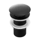 Донный клапан для умывальника Yoka KLIK-KLAK BLACK без перелива черный (BK.POP-14-BP-BLK)
