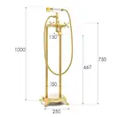 Змішувач для ванни Yoka LUWR GOLD золотий напольный (BP.LUWR GLD)