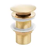 Донный клапан для умывальника Yoka KLIK-KLAK L.GOLD без перелива золотой (BK.POP-14-BP-GLD)
