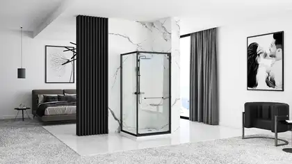 Душова Кабіна REA Space In Чорний 90x90 + Душовий Піддон Чорний Savoy KPL-8881-4803 Душова Кабіна REA Space In Чорний 90x90 + Душовий Піддон Чорний Savoy KPL-8881-4803