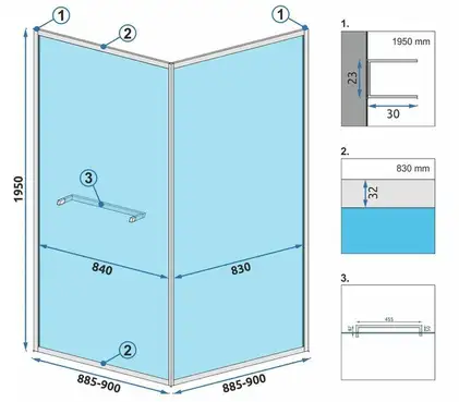 Душова Кабіна REA Space In Чорний 90x90 + Душовий Піддон Чорний Savoy KPL-8881-4803 Душова Кабіна REA Space In Чорний 90x90 + Душовий Піддон Чорний Savoy KPL-8881-4803