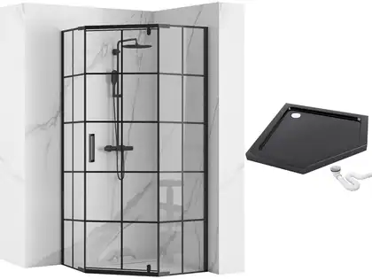 Душова Кабіна REA HEX 90x90 + Душевий Піддон 90x90 KPL-8979-8544 Душова Кабіна REA HEX 90x90 + Душевий Піддон 90x90 KPL-8979-8544