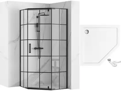 Душова Кабіна REA HEX 90x90 + Душевий Піддон 90x90 KPL-8979-8544 Душова Кабіна REA HEX 90x90 + Душевий Піддон 90x90 KPL-8979-8544