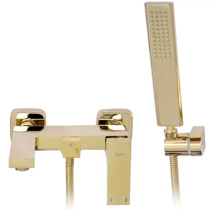 Rea Fenix Gold Смеситель для ванны и душа, золотой (REA-B5666) Rea Fenix Gold Смеситель для ванны и душа, золотой (REA-B5666)