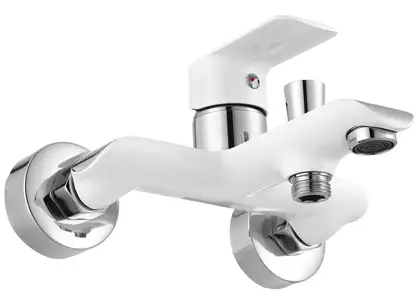 Rea Bloom Змішувач для ванни та душу, білий хром (REA-B9918) Rea Bloom Змішувач для ванни та душу, білий хром (REA-B9918)