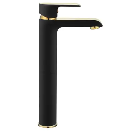 Rea Bloom Black Gold Смеситель для раковины, высокий, черный (REA-B9936) Rea Bloom Black Gold Смеситель для раковины, высокий, черный (REA-B9936)