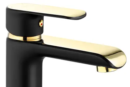 Rea Bloom Black Gold Смеситель для раковины, высокий, черный (REA-B9936) Rea Bloom Black Gold Смеситель для раковины, высокий, черный (REA-B9936)