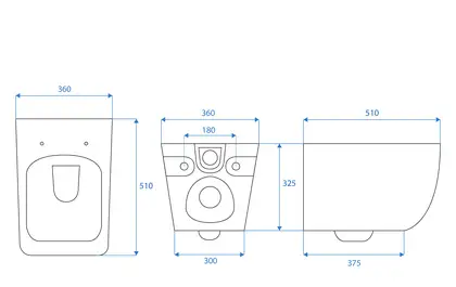 Подвесной унитаз REA HARY RIMLESS белый (REA-C6578)