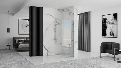 Душевая стенка REA CORTIS 120 CHROME раздвижная (REA-K7211)