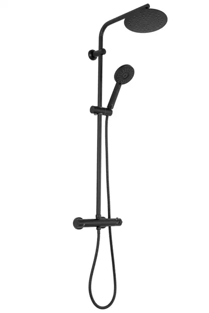 Rea Bliss Black Душевой гарнитур с термостатом, черный (REA-P8804)