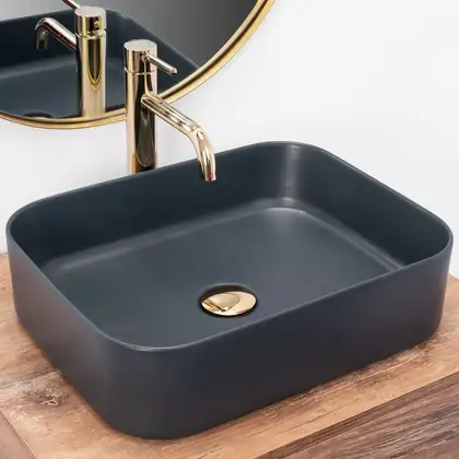 Умывальник (раковина) REA KAYA NAVY BLUE MAT накладний (REA-U5656)
