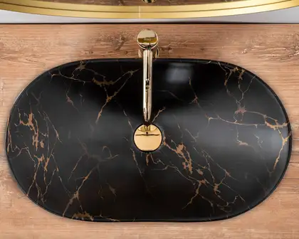Умывальник (раковина) REA ROYAL 60 MARBLE BLACK MATT накладной черный (REA-U7478) Умывальник (раковина) REA ROYAL 60 MARBLE BLACK MATT накладной черный (REA-U7478)