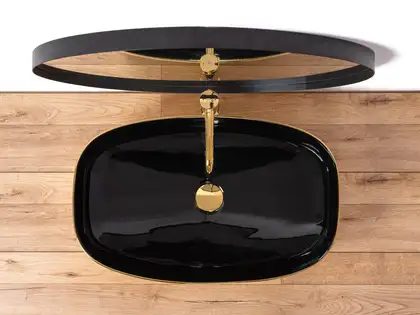 Rea Rich Gold/Black накладная раковина (REA-U9600) Rea Rich Gold/Black накладная раковина (REA-U9600)