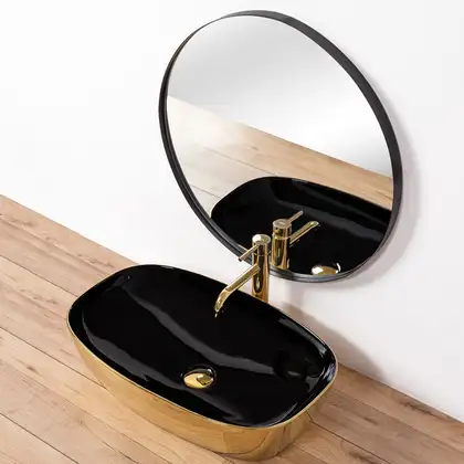 Rea Rich Gold/Black накладная раковина (REA-U9600) Rea Rich Gold/Black накладная раковина (REA-U9600)