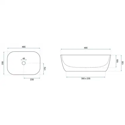Умывальник (раковина) REA BELINDA BLACK MATT GOLD EDGE накладной (REA-U9659) Умывальник (раковина) REA BELINDA BLACK MATT GOLD EDGE накладной (REA-U9659)