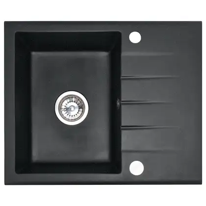 Гранитная кухонная мойка REA NORTH BLACK пятнистая (ZLE-00125) Гранитная кухонная мойка REA NORTH BLACK пятнистая (ZLE-00125)