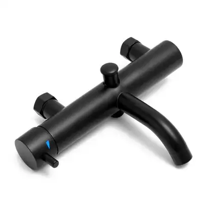 Змішувач для ванни Yoka SUNTO BLACK черный настенный з виливом (BP.SUNTO-BLK)