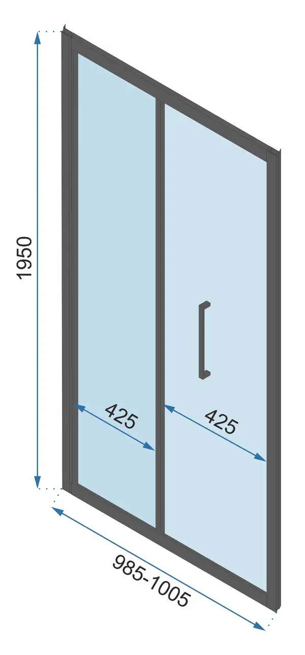 Rea Душова Кабіна Rapid Fold 90x100 KPL-6419-6423
