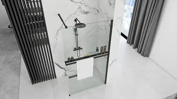 Душова Стінка REA Aero Чорний 80 + Evo KPL-7580-00652