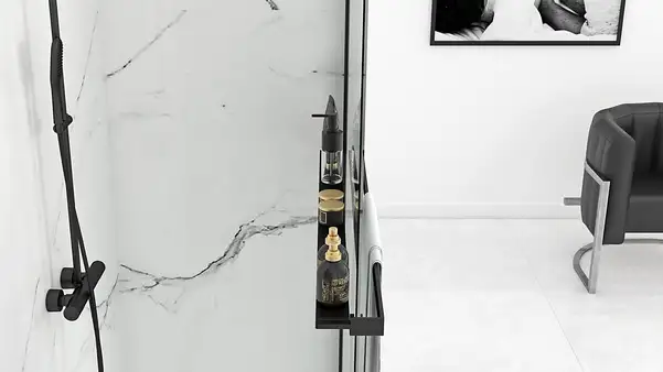 Душова Стінка REA Aero Чорний 80 + Evo KPL-7580-00652