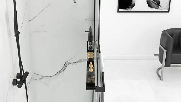 Душова Стінка REA Aero Чорний 90 + Evo KPL-7581-00652
