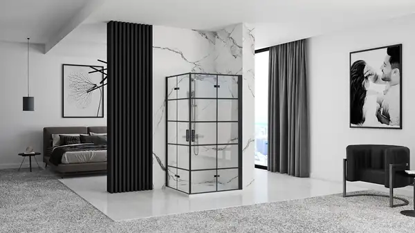 Душова Кабіна REA Molier Чорний Double 90x90 KPL-8538-8538