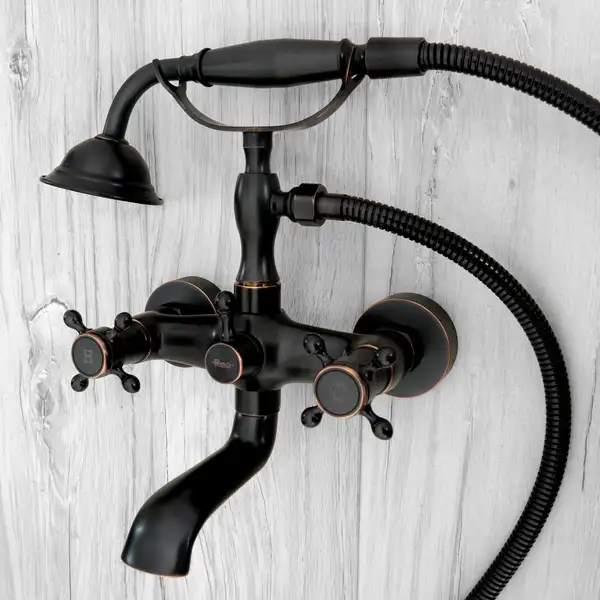 Смеситель для ванны REA RETRO OLD BLACK черный настенный (REA-B0224) Смеситель для ванны REA RETRO OLD BLACK черный настенный (REA-B0224)