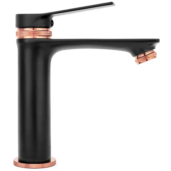 Смеситель для раковины (умывальника) REA VIRAL BLACK ROSE GOLD низкий (REA-B2025) Смеситель для раковины (умывальника) REA VIRAL BLACK ROSE GOLD низкий (REA-B2025)