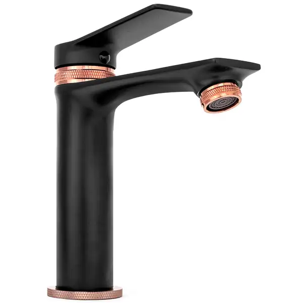 Смеситель для раковины (умывальника) REA VIRAL BLACK ROSE GOLD низкий (REA-B2025) Смеситель для раковины (умывальника) REA VIRAL BLACK ROSE GOLD низкий (REA-B2025)