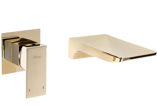 Смеситель для раковины (умывальника) REA MASON GOLD  + BOX скрытого монтажа (REA-B5150)