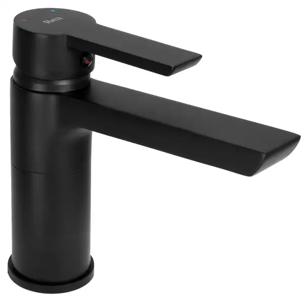 Смеситель для раковины (умывальника) REA ARGUS BLACK черный низкий (REA-B6210)