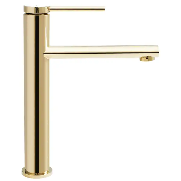 Смеситель для раковины (умывальника) REA OVAL GOLD золотой высокий (REA-B6513)