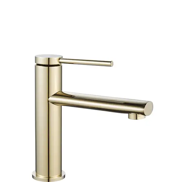 Смеситель для раковины (умывальника) REA OVAL GOLD золото низкий (REA-B6515)