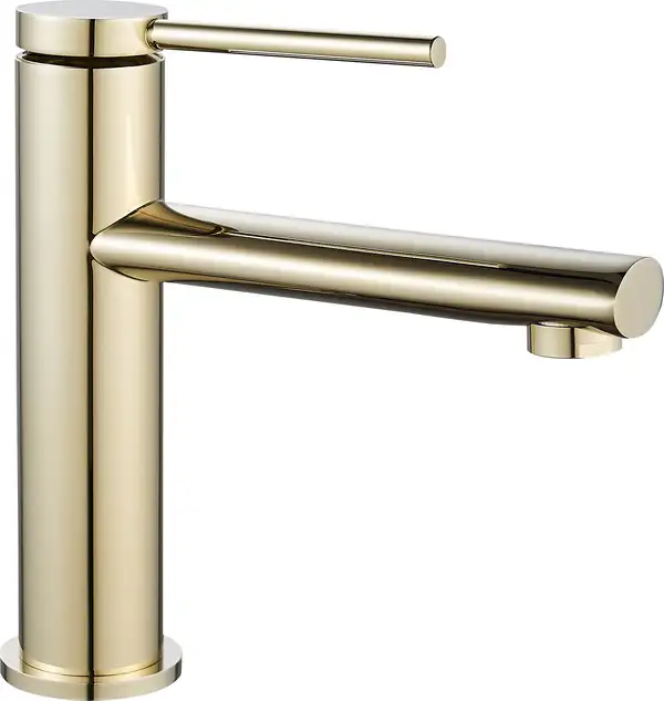 Смеситель для раковины (умывальника) REA OVAL GOLD золото низкий (REA-B6515)