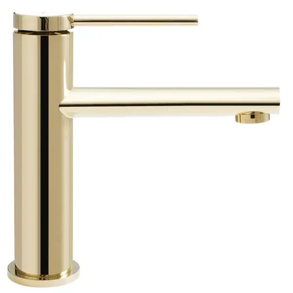 Смеситель для раковины (умывальника) REA OVAL GOLD золото низкий (REA-B6515)