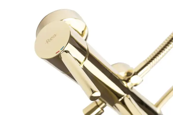 Rea Lungo Gold Змішувач для ванни та душу, золотий (REA-B6635) Rea Lungo Gold Змішувач для ванни та душу, золотий (REA-B6635)