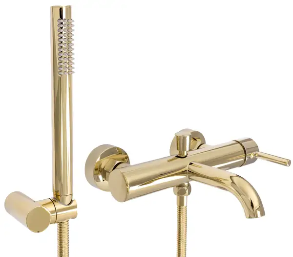 Rea Lungo Gold Змішувач для ванни та душу, золотий (REA-B6635) Rea Lungo Gold Змішувач для ванни та душу, золотий (REA-B6635)