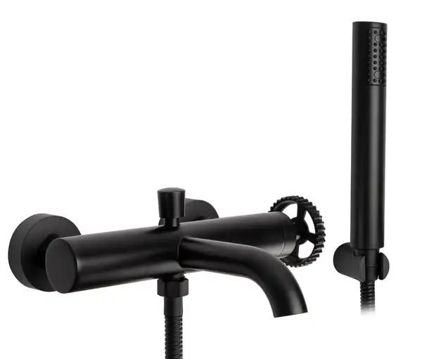 Смеситель для ванны и душа REA VERTIGO BLACK MAT черный настенный (REA-B9669)