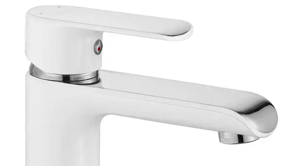 Смеситель для раковины (умывальника) REA  BLOOM WHITE CHROM низкий (REA-B9915)