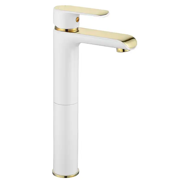 Rea Bloom White Gold Змішувач для раковини, високий, білий (REA-B9931)