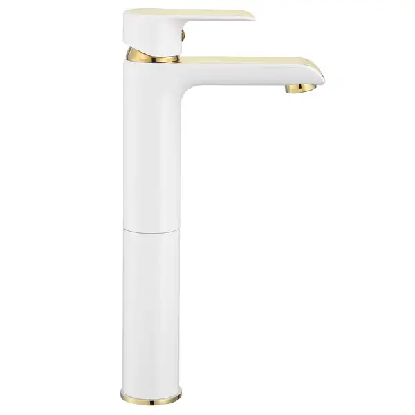 Rea Bloom White Gold Змішувач для раковини, високий, білий (REA-B9931)