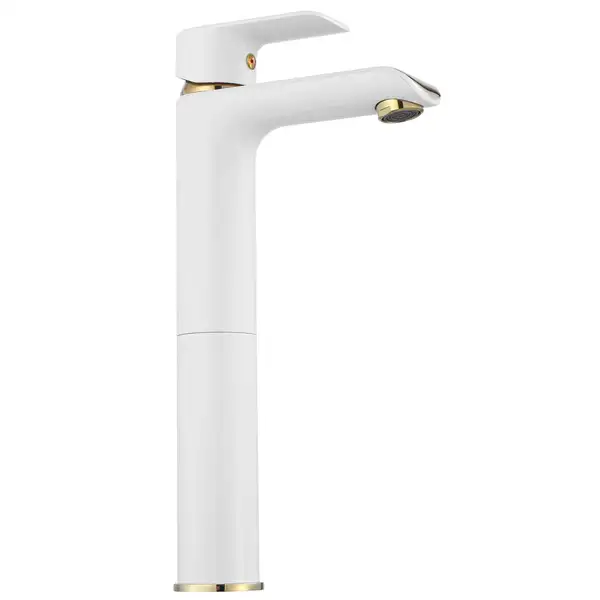 Rea Bloom White Gold Змішувач для раковини, високий, білий (REA-B9931)