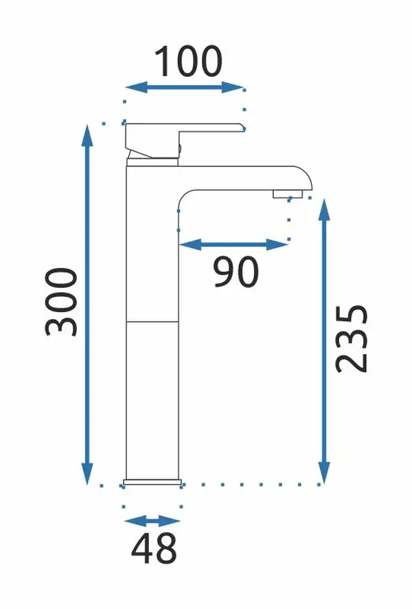 Rea Bloom White Gold Змішувач для раковини, високий, білий (REA-B9931)
