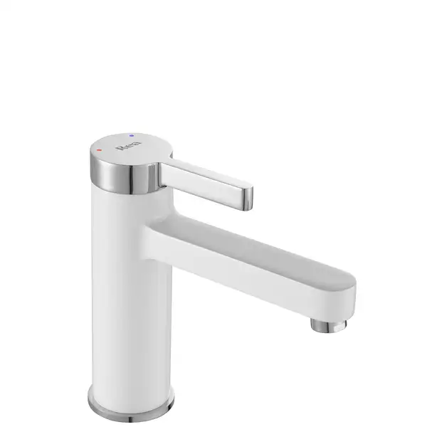 Смеситель для раковины (умывальника) REA POLO WHITE CHROME низкий (REA-B9941)