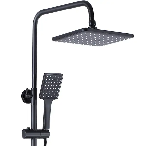 Душевой гарнитур REA HASS BLACK черный с изливом (REA-B9968)