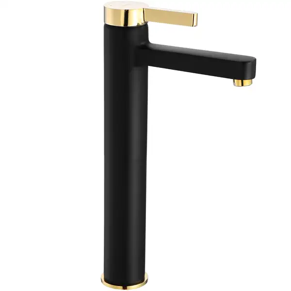 Смеситель для раковины (умывальника) REA POLO BLACK GOLD высокий (REA-B9978)