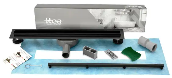 Трап для душа REA NEO SLIM PRO BLACK черный 50 см (REA-G6992)