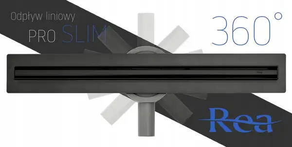 Трап для душа REA NEO SLIM PRO BLACK черный 50 см (REA-G6992)